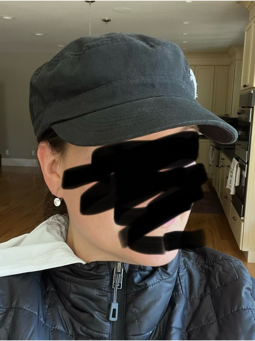 Puma Black Hat with White Logo (Fidel style- cadet cap- short brim) - Picture 2 of 5